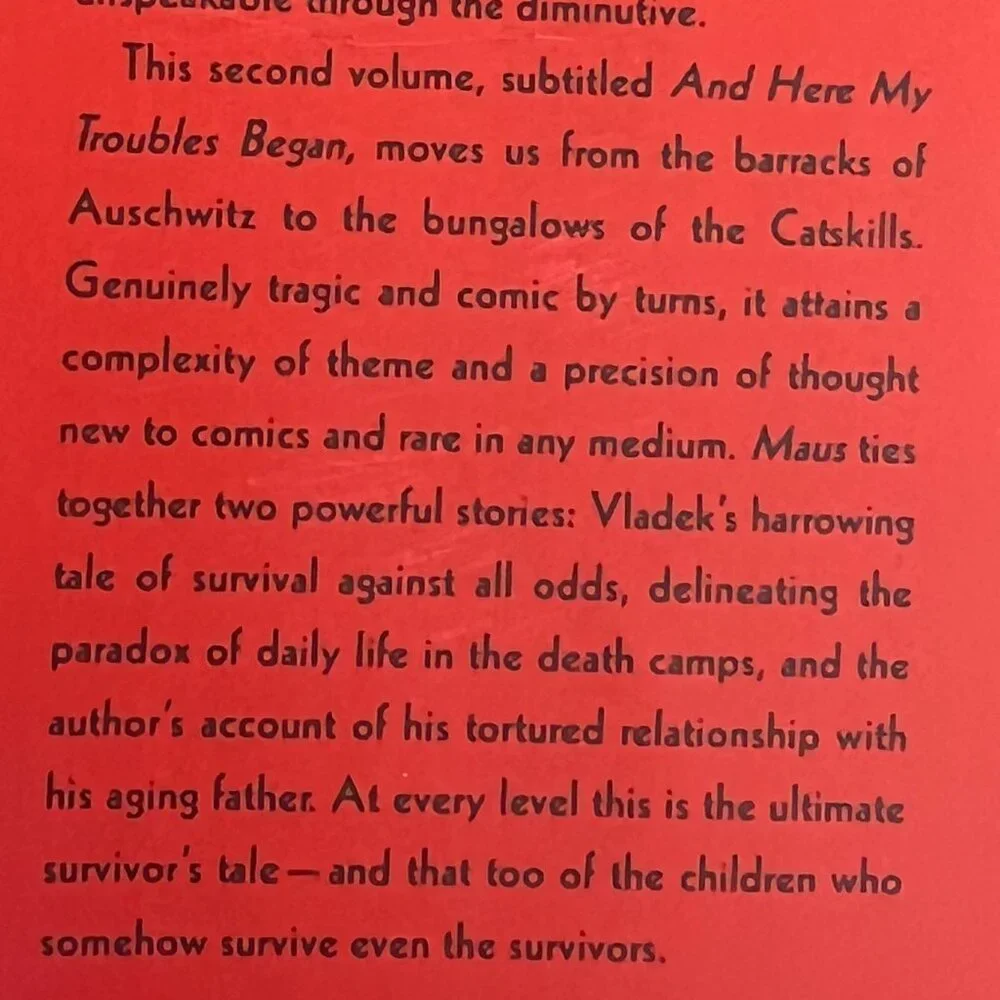 Maus II: A Survivor’s Tale by Art Spiegelman Graphic Novel Holocaust YA Book